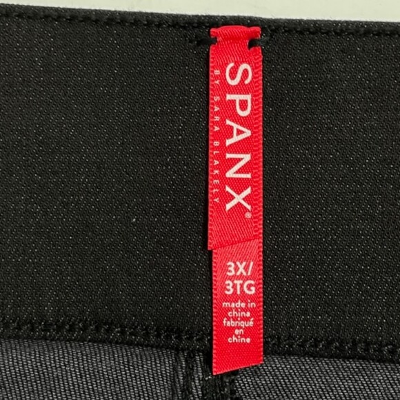 NWT SPANX Vintage Black Distressed Ankle Skinny Pull On Stretch Jeggings Size 3X - Picture 7 of 11